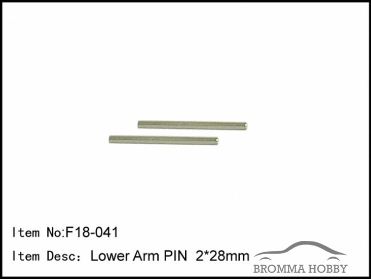 6-045 Lower Suspension Arm Pin 2 x 28mm - Klicka på bilden för att stänga